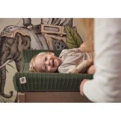 Jollein Pure Knit Leaf Green 75 x 85 cm GOTS Aankleedkussenhoes< Aankleedkussenhoezen|Verrassend Babyvoordeel