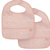 Snake Pale Pink 2-pack Waterproof Slabber|Jollein Hot