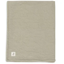 Jollein Soft Waves Olive Green / Velvet 100 x 150 cm Ledikantdeken< Baby Beddengoed