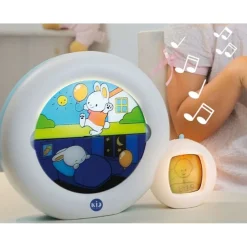 Pabobo KidSleep Moon Wit/Blauw Slaaptrainer en Kinderwekker< Slaaptrainers