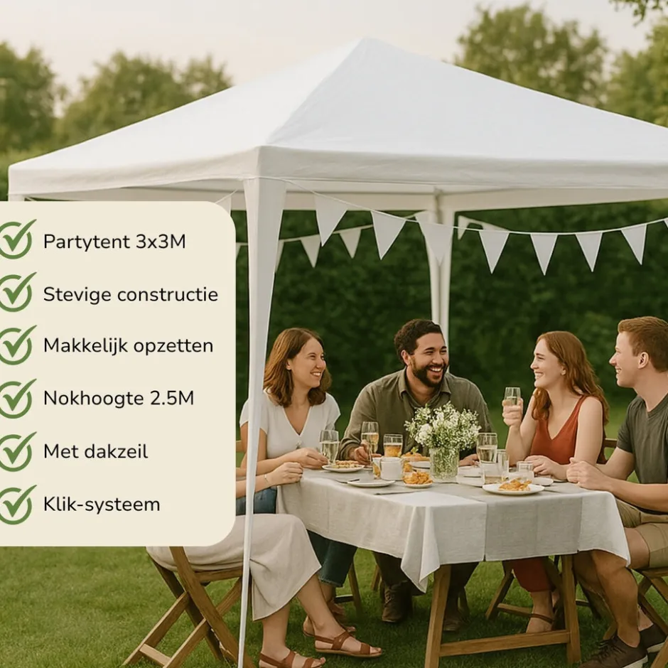 Kinzo Partytent MEKPA7410/007< Buiten En Vrije Tijd