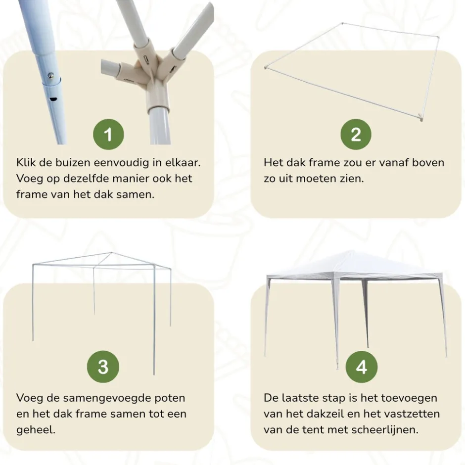 Kinzo Partytent MEKPA7410/007< Buiten En Vrije Tijd