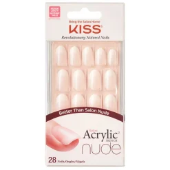 Nude Ovaal Kunstnagels|Kiss Hot