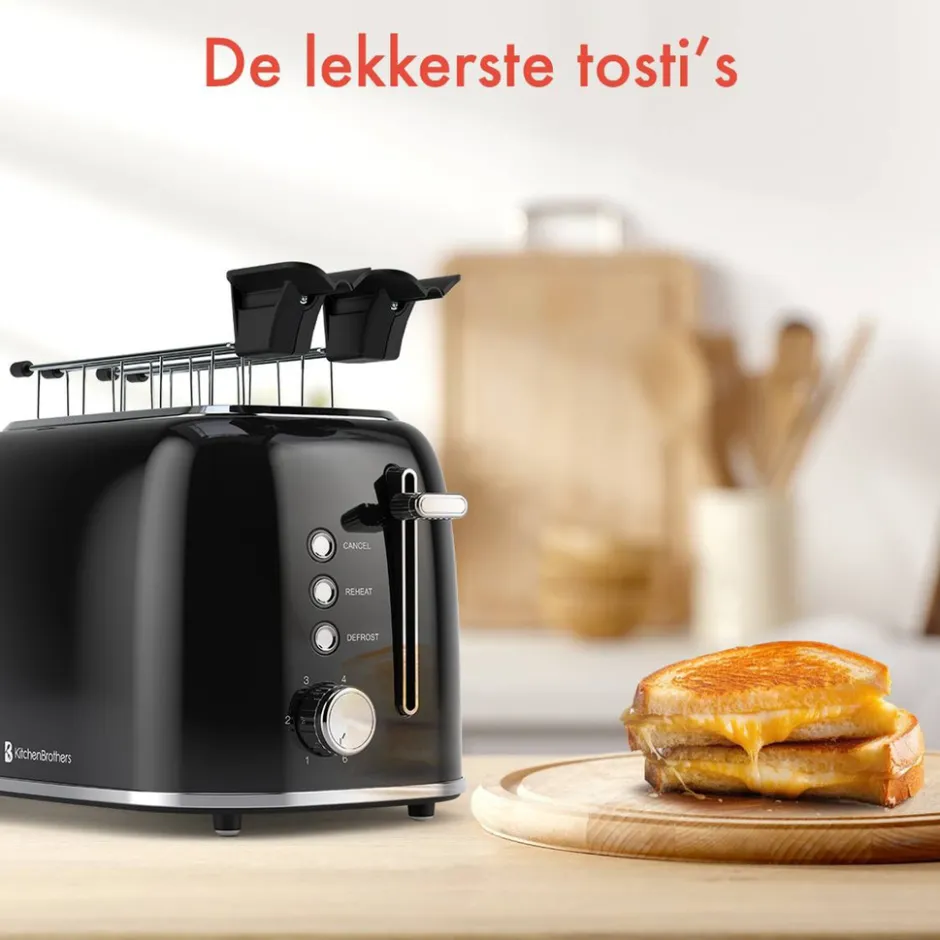 Broodrooster met Tostiklemmen|KitchenBrothers Outlet