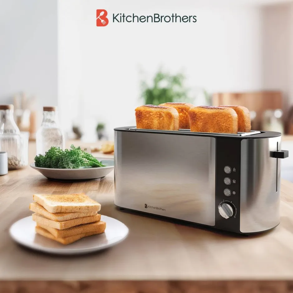 KitchenBrothers Broodrooster Extra Lang< Broodbereiding En Grills
