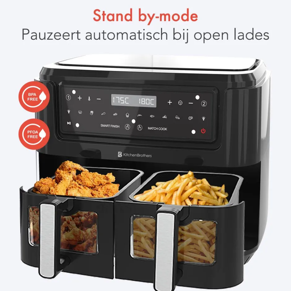 Dubbele Airfryer XXL|KitchenBrothers Discount