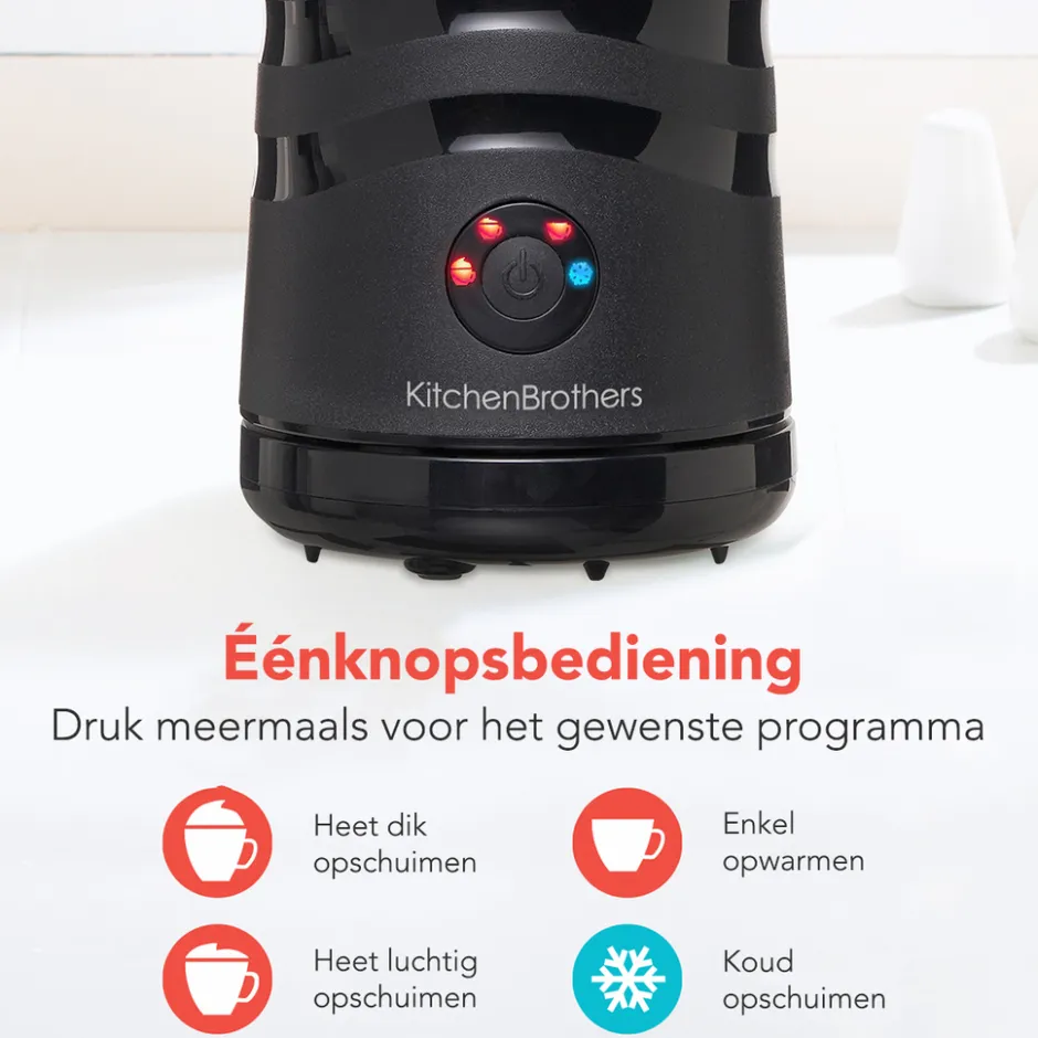 KitchenBrothers Elektrische Melkopschuimer< Melkopschuimers