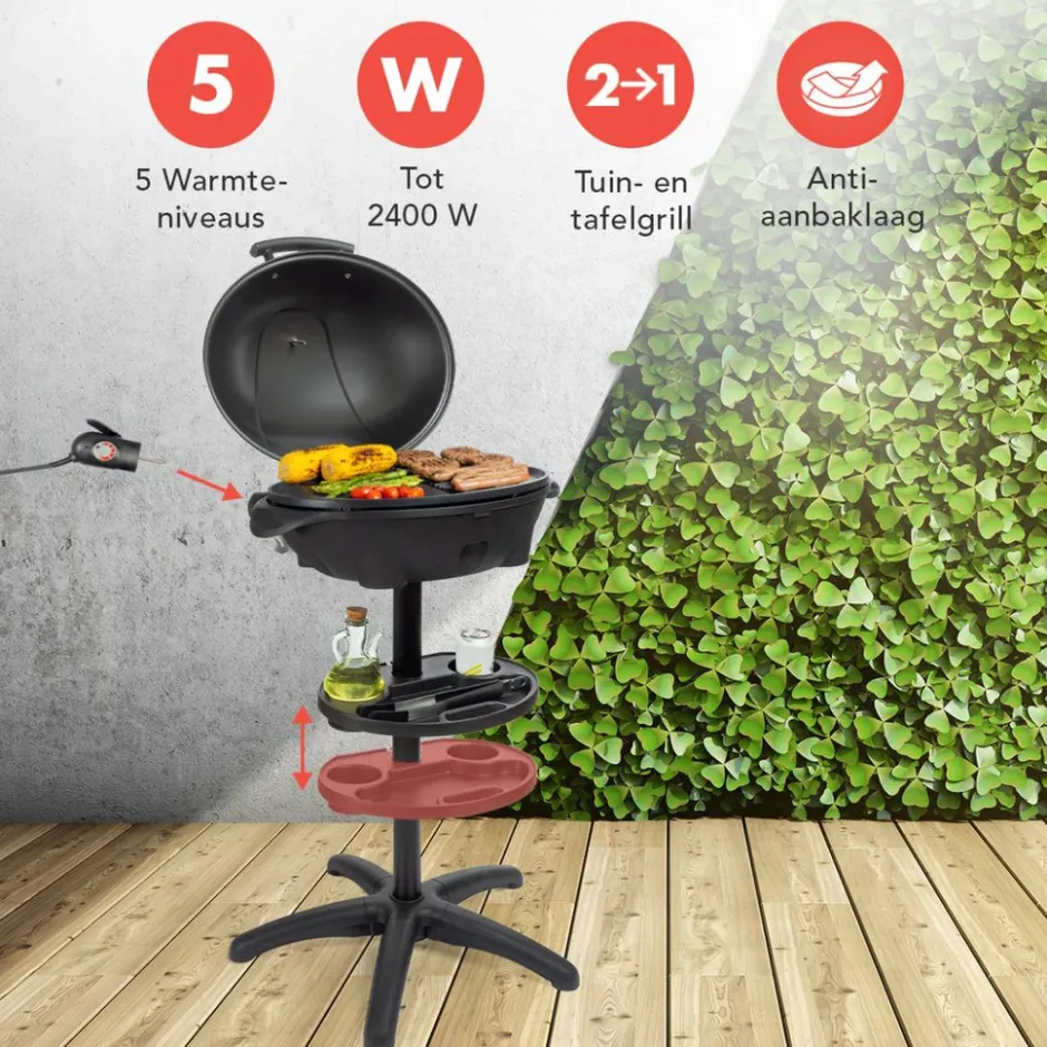 KitchenBrothers Opvouwbare Elektrische BBQ< Keuken