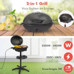 KitchenBrothers Opvouwbare Elektrische BBQ< Keuken