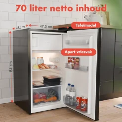 Tafelmodel Koelkast met Vriesvak|KitchenBrothers Clearance