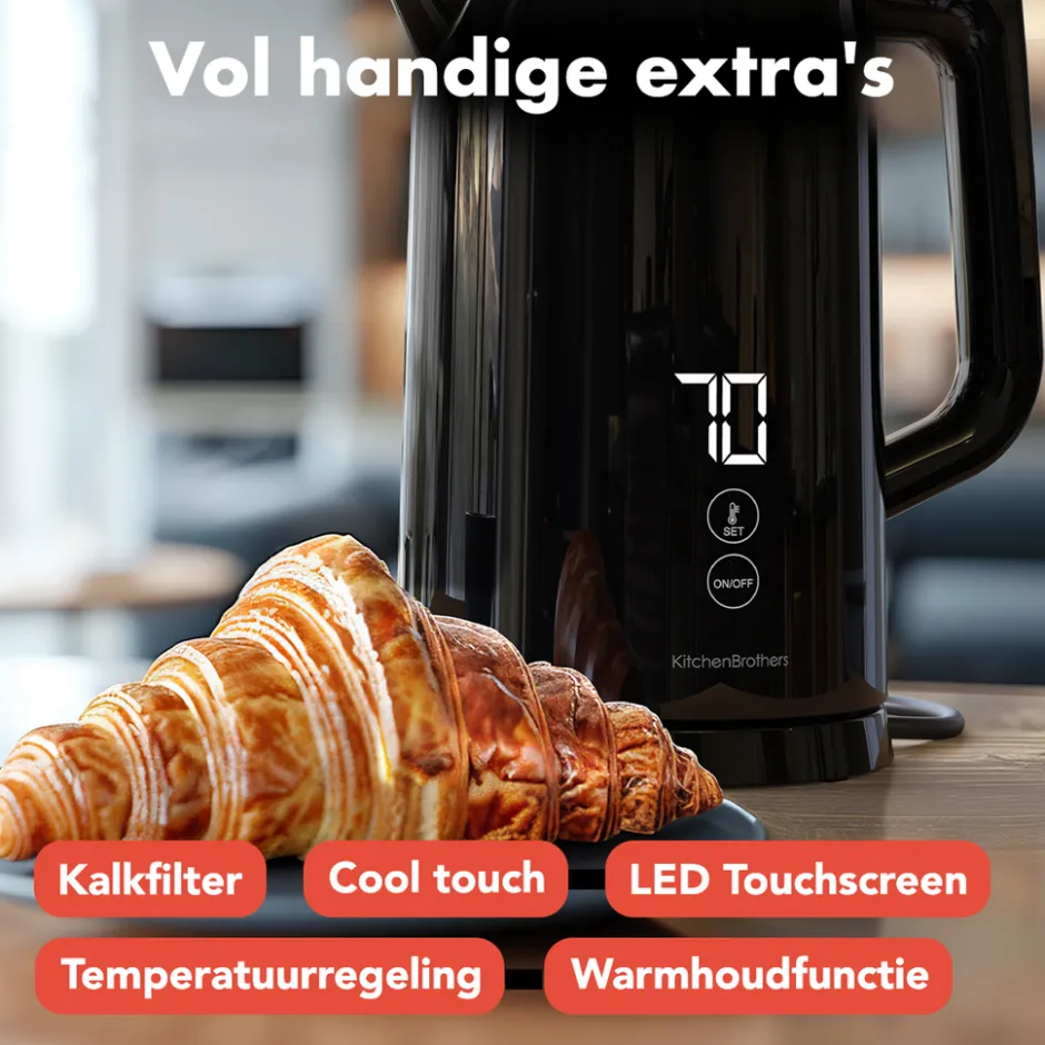 Waterkoker met Temperatuurregeling|KitchenBrothers Outlet