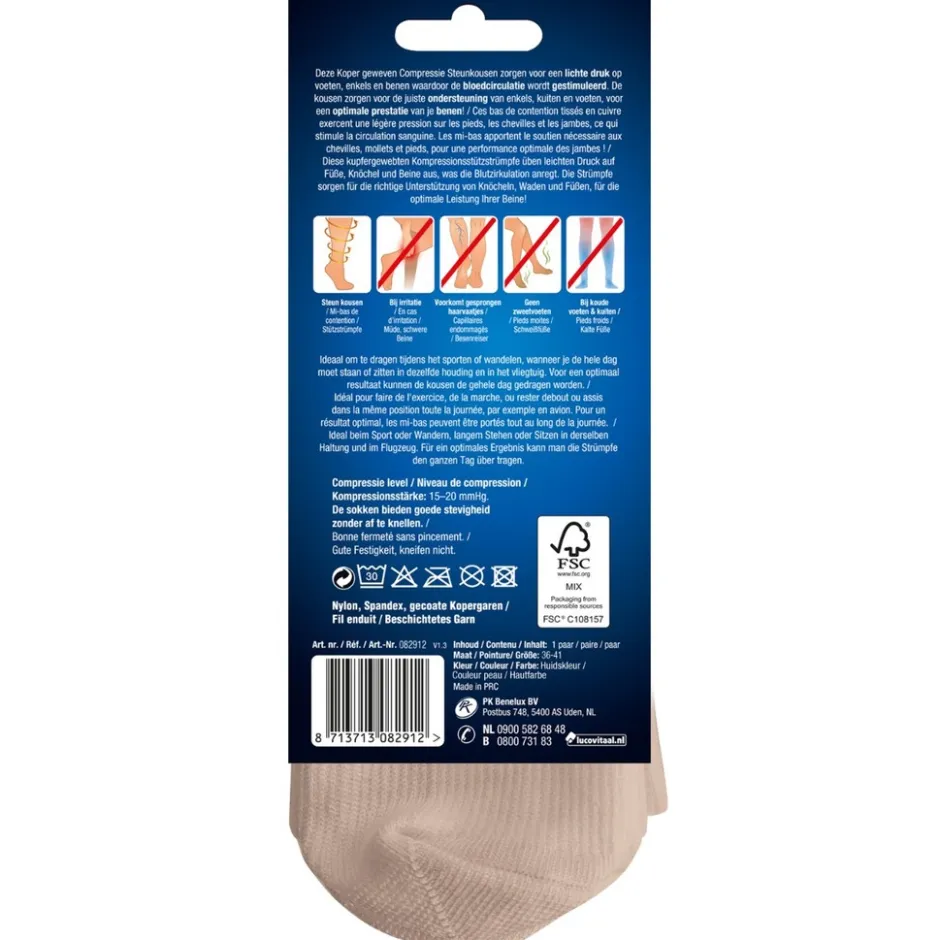Koper Geweven Compressie Steun Kousen|Lucovitaal Discount