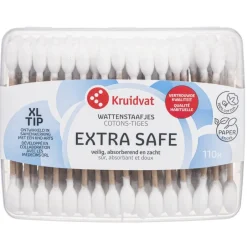 Kruidvat 100% Cotton Extra Safe Wattenstaafjes< Wattenschijfjes En Staafjes