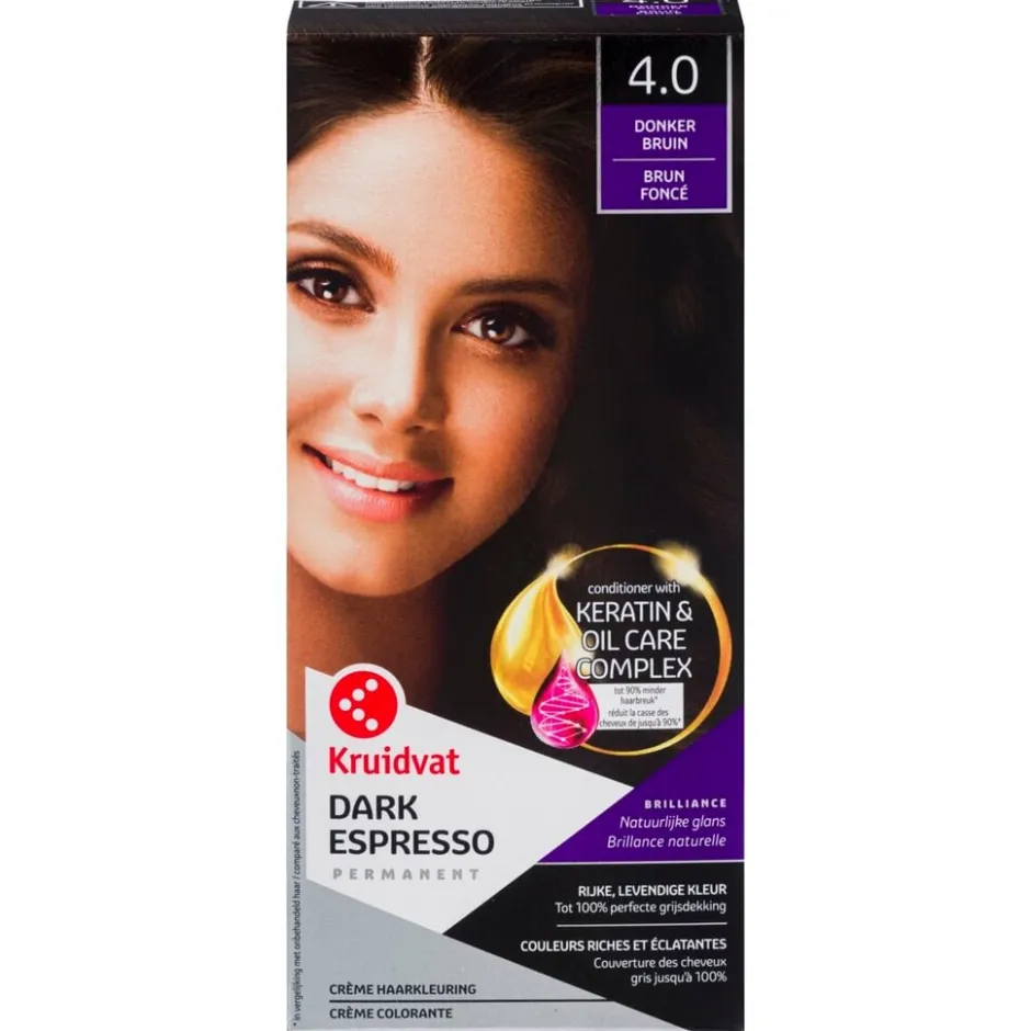 4.0 Donker Bruin Crème Haarkleuring|Kruidvat Best