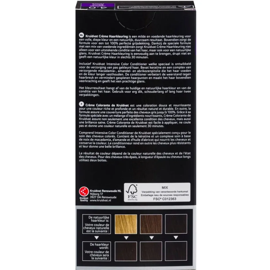 4.0 Donker Bruin Crème Haarkleuring|Kruidvat Best