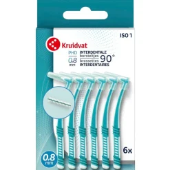 Kruidvat 90° 0,8mm Interdentale Borsteltjes< Tandenragers