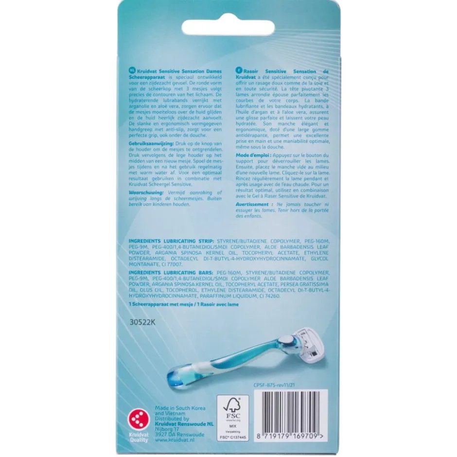 Kruidvat 3 Sensitive Sensation Scheerapparaat<Heren Scheerapparaten
