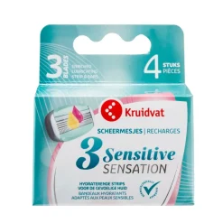 Kruidvat 3 Sensitive Sensation Scheermesjes<Heren Scheermesjes