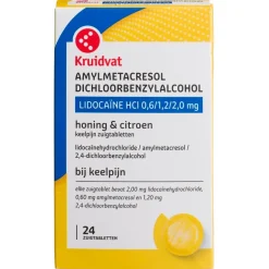 Kruidvat Amylmetacresol + Lidocaïne Keelpijn Zuigtabletten< Luchtwegen