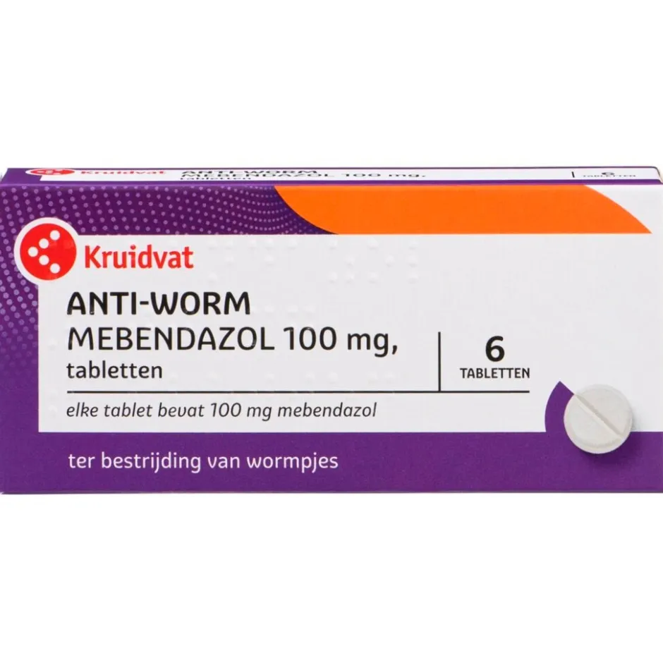 Anti-Worm Mebendazol 100mg Tabletten|Kruidvat Sale