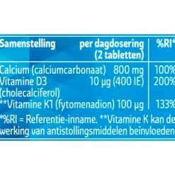 Calcium met Vitamine D & K Tabletten|Kruidvat Sale