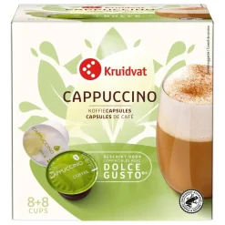 Kruidvat Cappuccino Koffiecapsules< Koffiecups