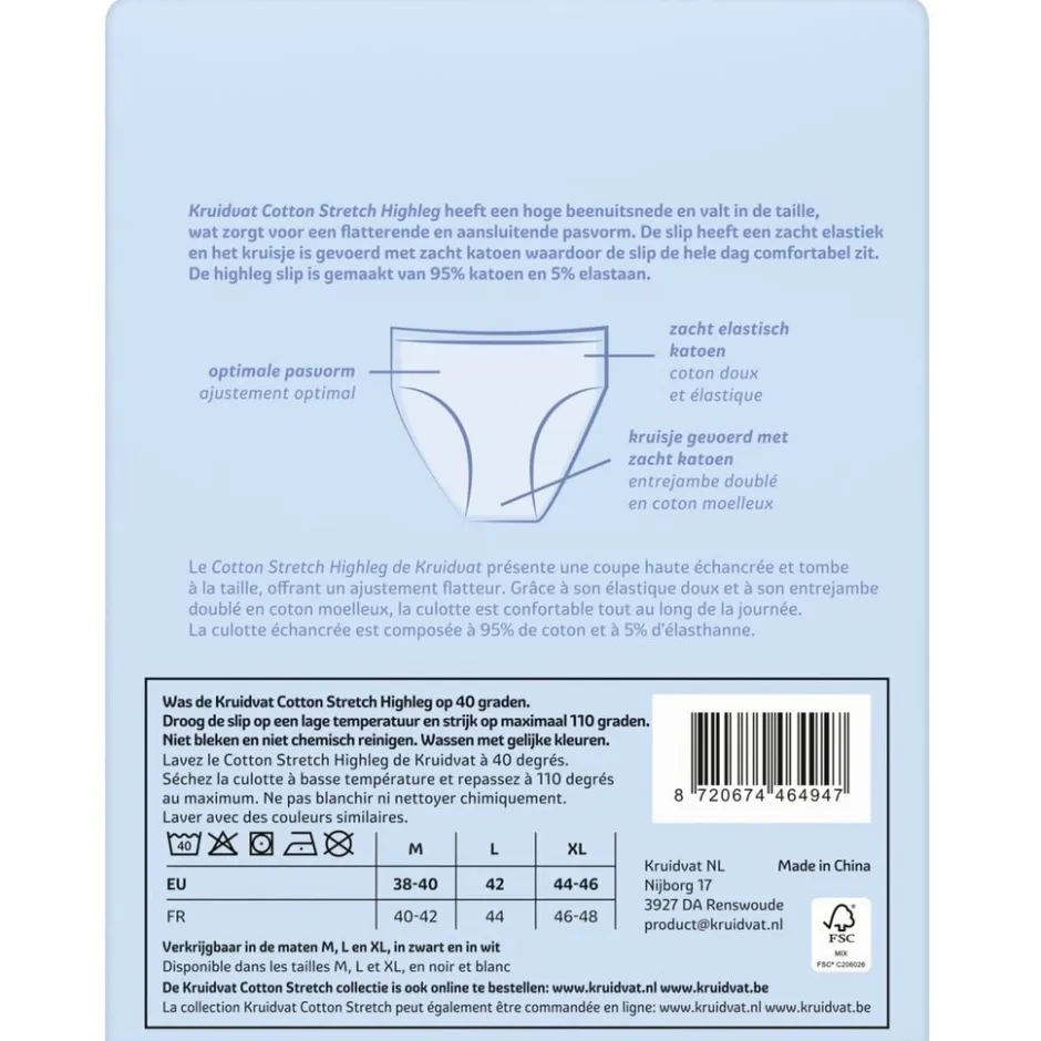 Cotton Stretch Highleg Damesslip|Kruidvat Best
