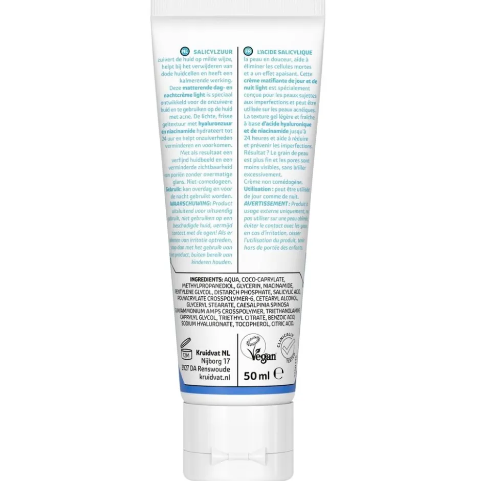 KRUIDVAT DERMA Clear Salicyl Dag- en Nachtcrème< Dagcreme