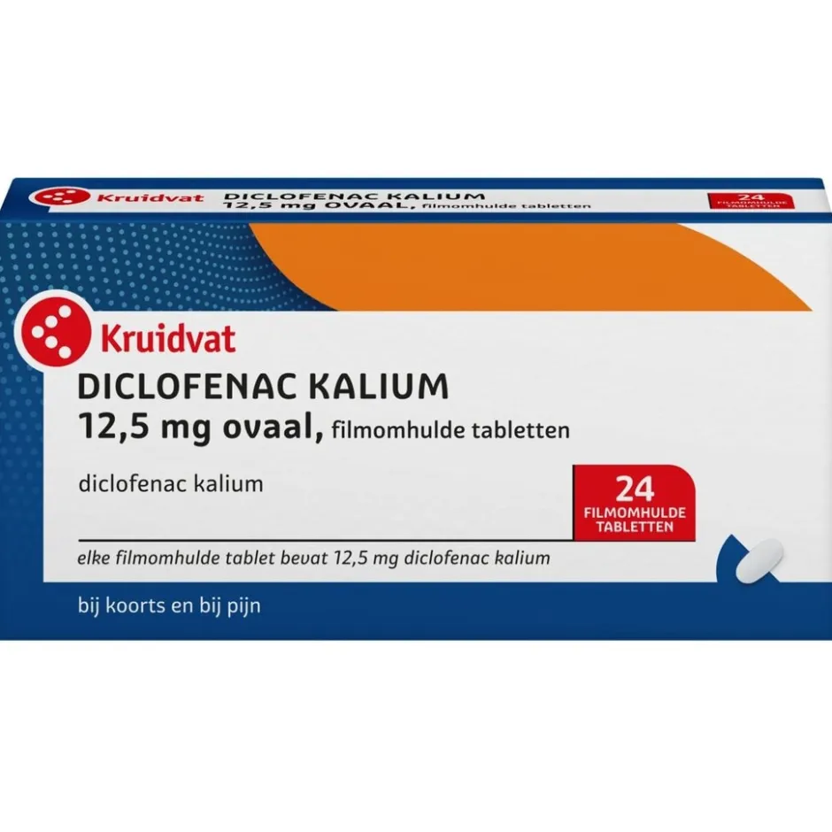 Diclofenac Kalium 12,5mg Filmomhulde Tabletten|Kruidvat Discount