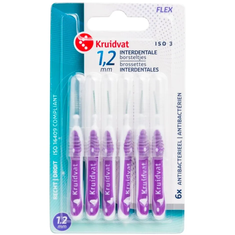 Extra Fijn 1,2mm Interdentale Borsteltjes met Handvat|Kruidvat New