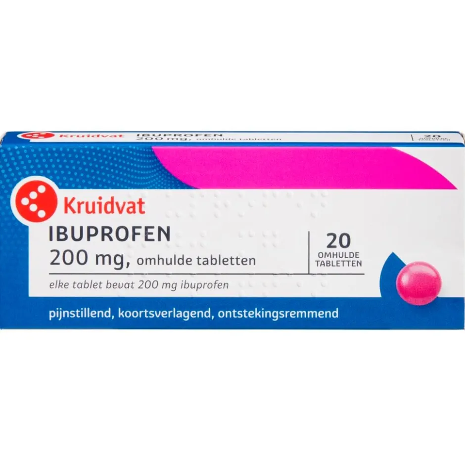 Kruidvat Ibuprofen 200mg Omhulde Tabletten< Pijn