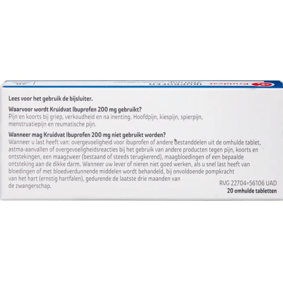 Kruidvat Ibuprofen 200mg Omhulde Tabletten< Pijn