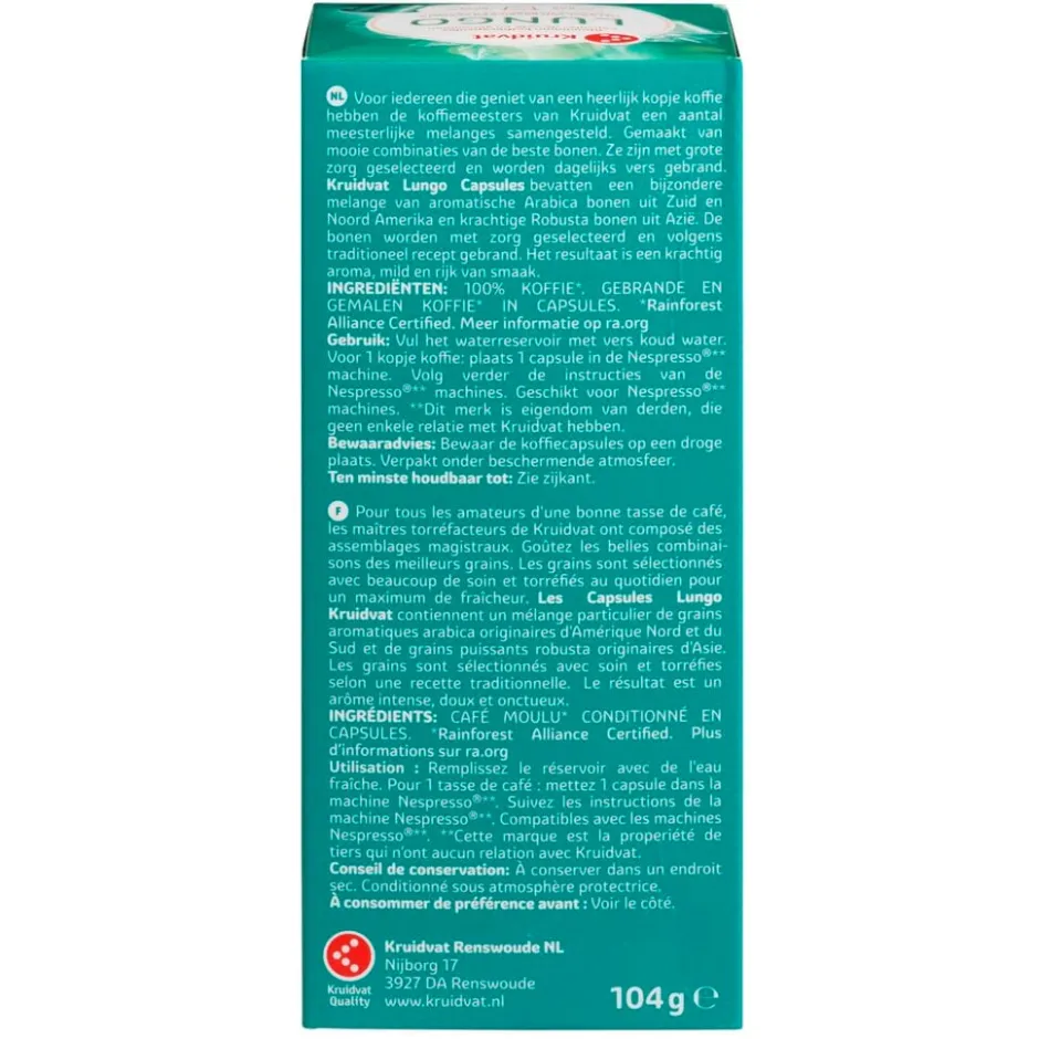 Kruidvat Lungo Koffiecapsules< Koffiecups