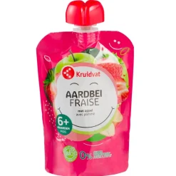 6+M Bio Aardbei met Appel Knijpzakje|Kruidvat Hot