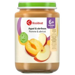 6+M Bio Appel & Abrikoos Fruithapje|Kruidvat Best