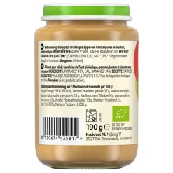 Kruidvat 6+M Bio Appel, Banaan & Beschuit Fruithapje< Fruithapjes