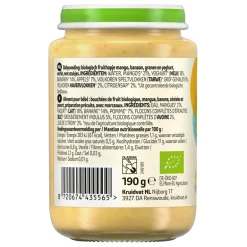 Kruidvat 8+M Bio Mango, Banaan, Granen & Yoghurt Fruithapje< Fruithapjes