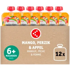 6+M Bio Mango-Perzik met Appel Knijpzakje|Kruidvat Online