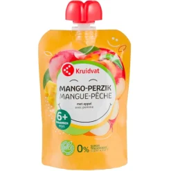6+M Bio Mango-Perzik met Appel Knijpzakje|Kruidvat Online
