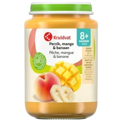 8+M Bio Perzik, Mango & Banaan Fruithapje|Kruidvat Sale