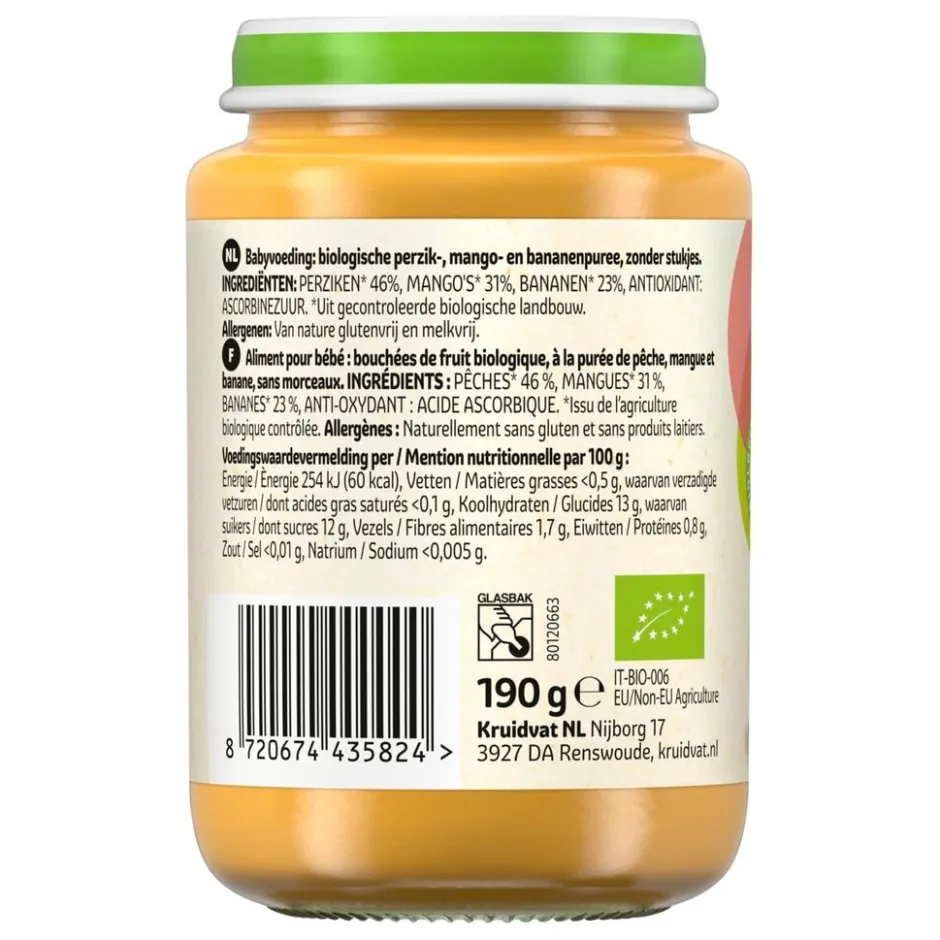 8+M Bio Perzik, Mango & Banaan Fruithapje|Kruidvat Sale