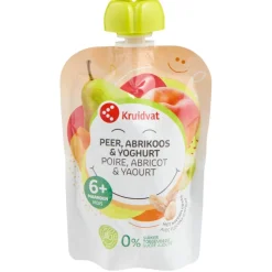 Kruidvat 6+M Bio Yoghurt Abrikoos Peer Haver Knijpfruit< Fruithapjes