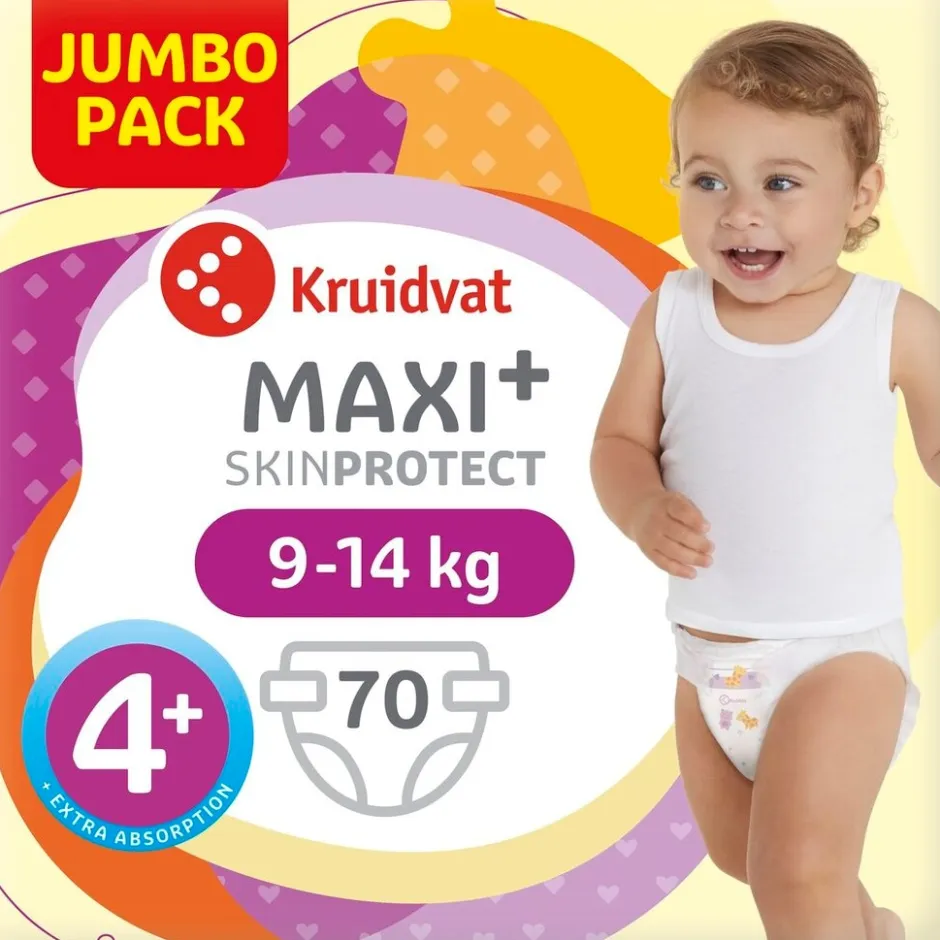 Kruidvat Maxi+ Maat 4+ Luiers Jumbopack< Luiers Maat 4
