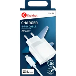 Kruidvat Mfi 20W 8-Pin Charger< Telefoonkabeltjes