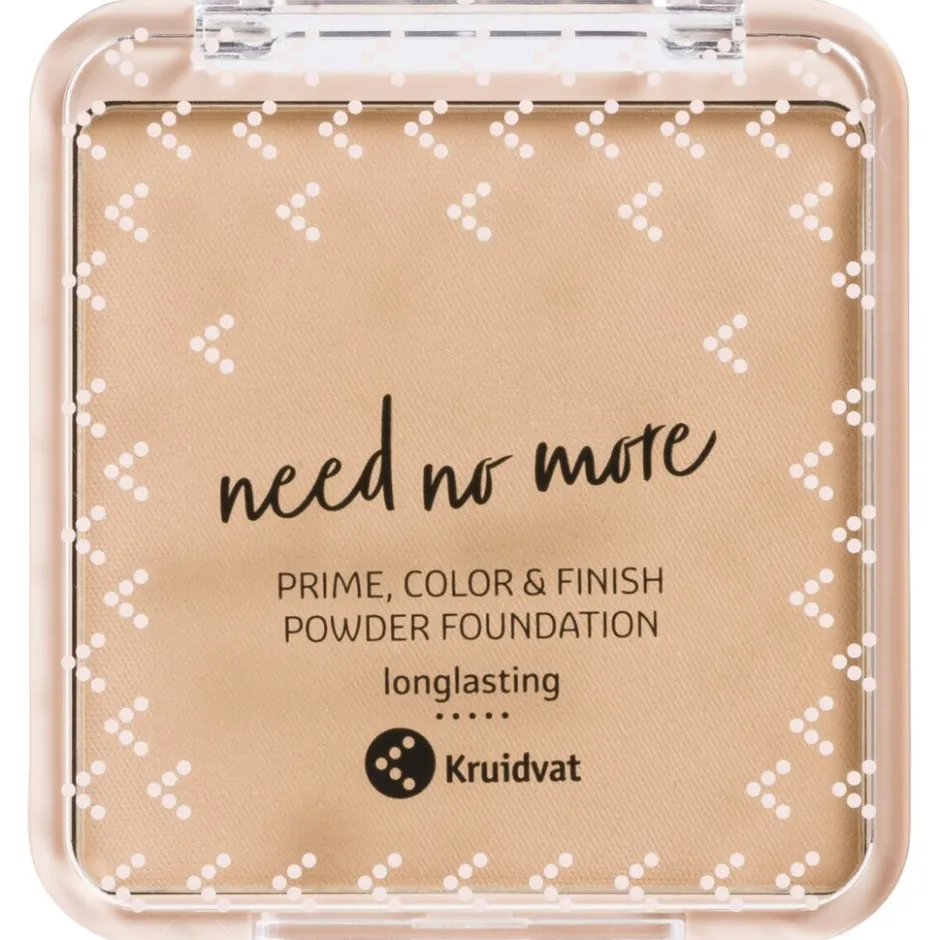 Kruidvat Need No More 028 Medium Biscuit Prime, Color & Finish Powder Foundation< Gezichtspoeder