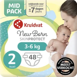 Kruidvat NewBorn Mini Maat 2 Luiers Midpack< Luiers Maat 2