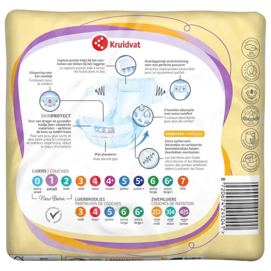 Kruidvat NewBorn Small Maat 1 Luiers Smallpack< Luiers Maat 1
