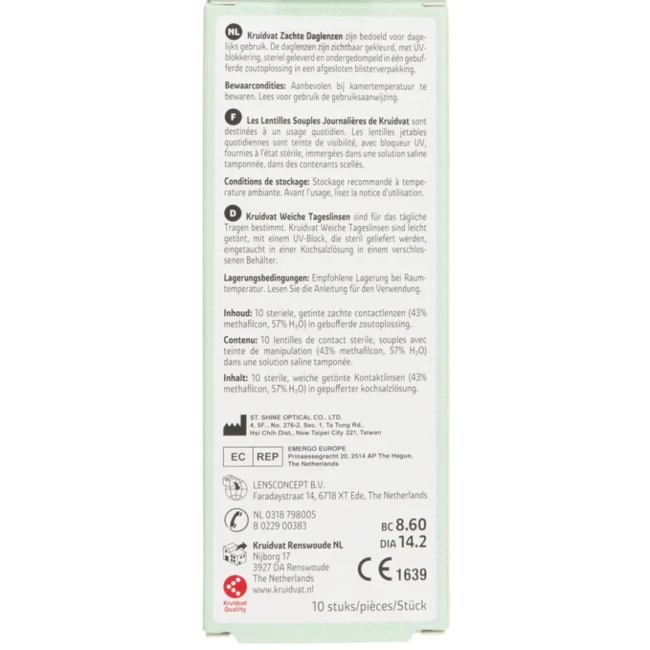 Kruidvat Opticare -7.00 Zachte Daglenzen< Lenzen