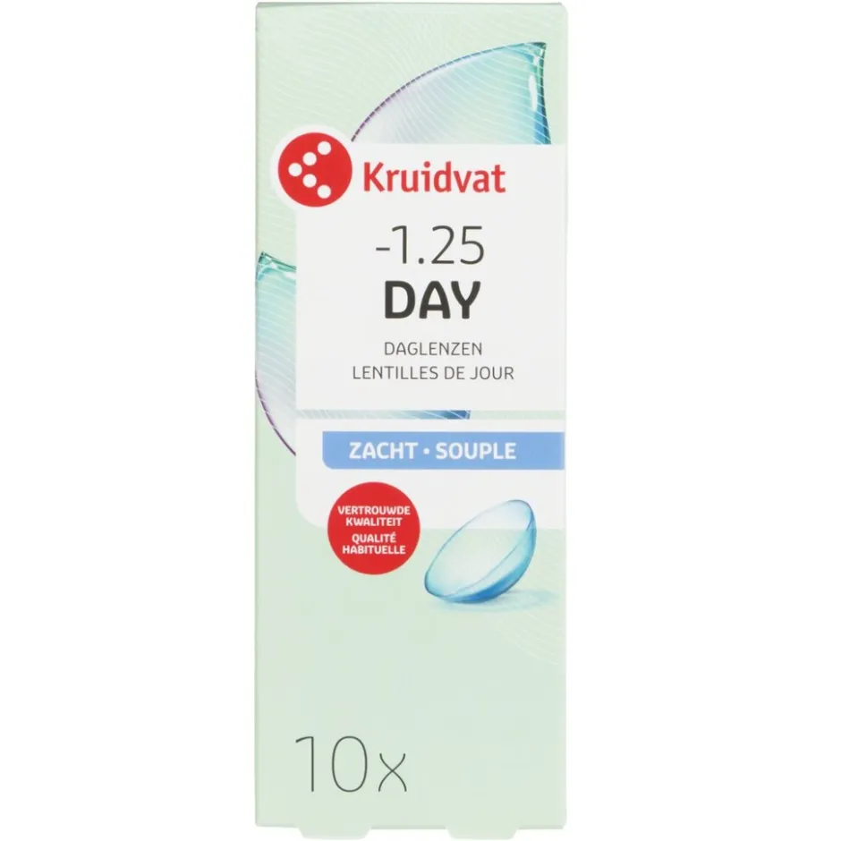 Kruidvat Opticare -1.25 Zachte Daglenzen< Lenzen