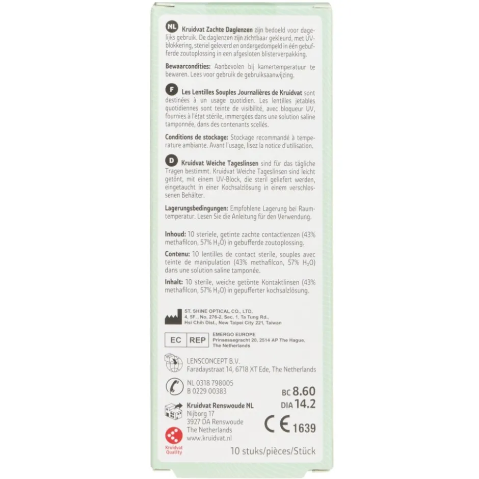 Kruidvat Opticare -1.50 Zachte Daglenzen< Lenzen